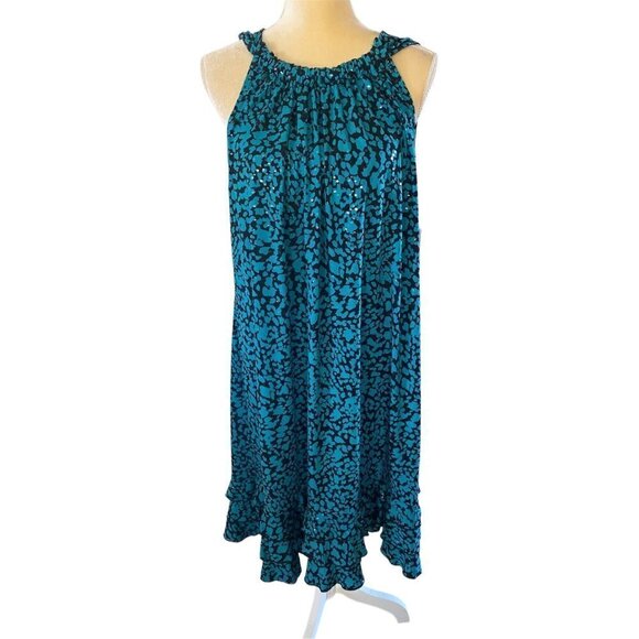 Collection Dressbarn Animal Print Sequins Midi Dress,  Women's size 18 NWT - Picture 1 of 10